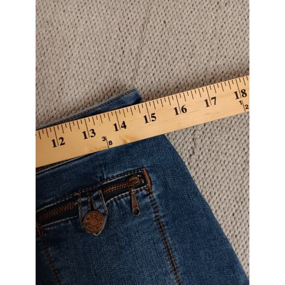BDG Ladies Denim Shorts 29 Blue Zip Pockets Shorty Country - Picture 10 of 15